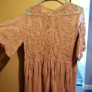 Pink Blush Lace Dress